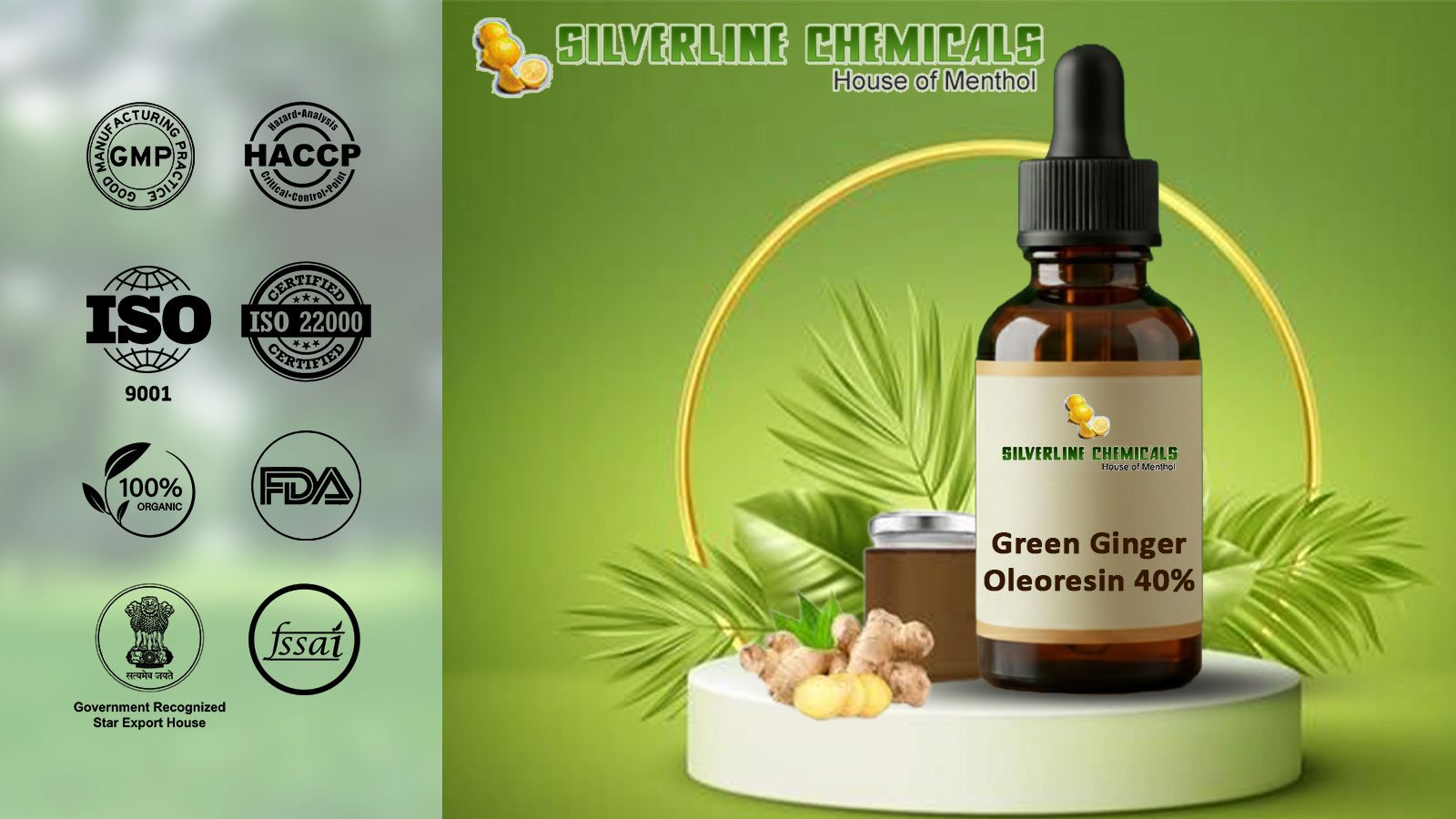 Green Ginger Oleoresin 40% Manufacturers