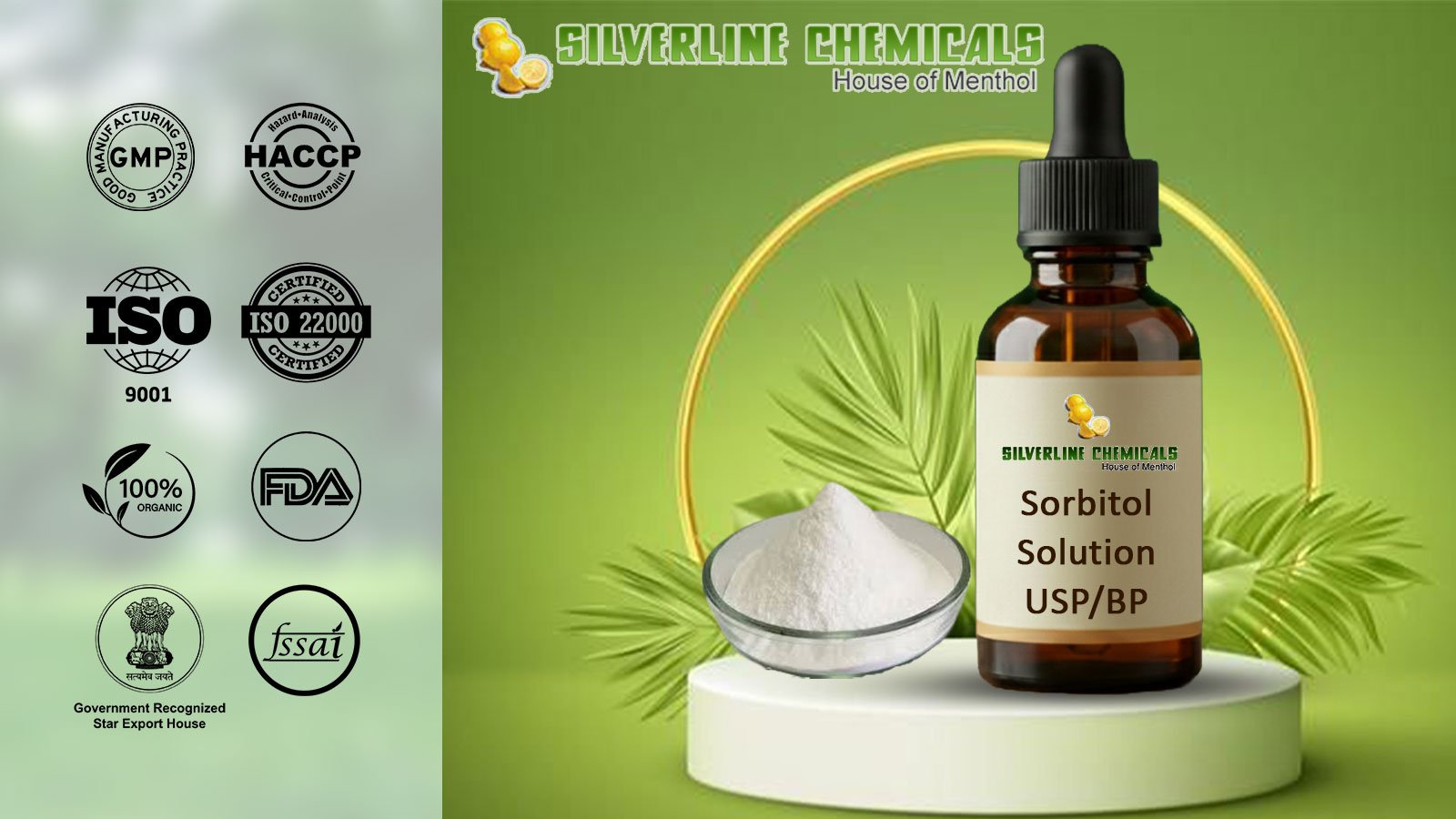 Sorbitol Solution USP/BP Exporter In Chennai