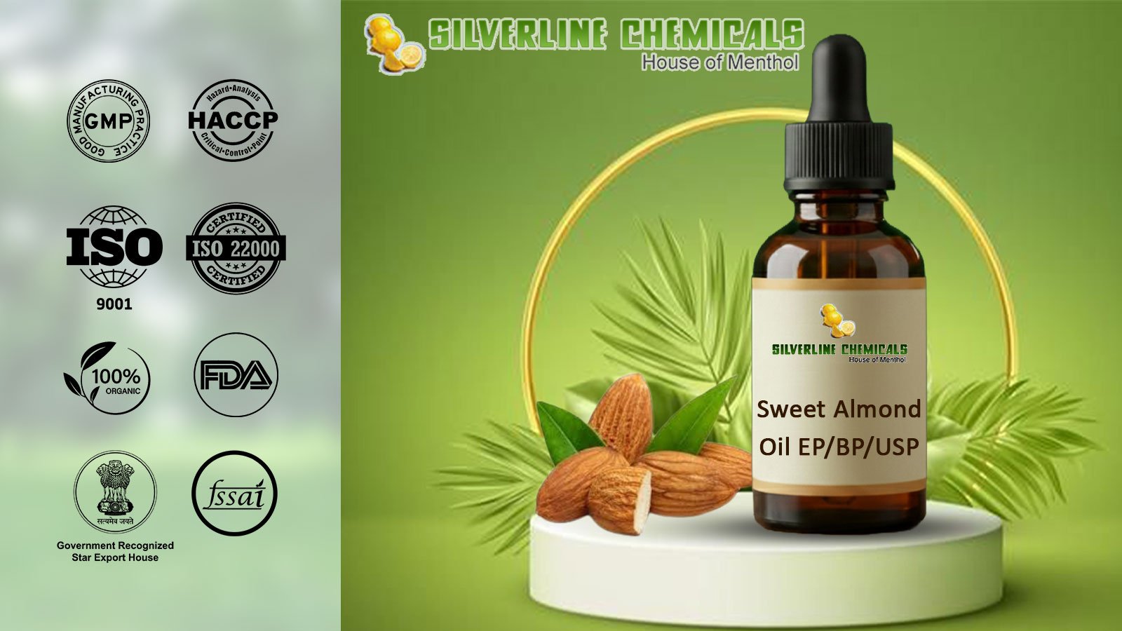 Sweet Almond Oil EP/BP/USP Manufacturers